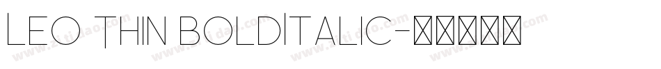 Leo Thin BoldItalic字体转换